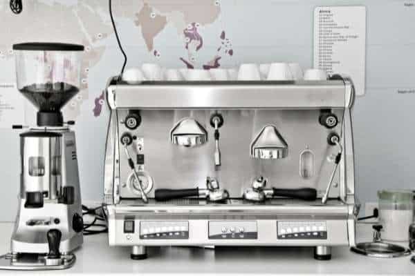 Commercial espresso machine and grinder