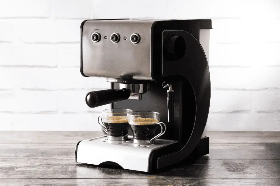 Image of a small domestic espresso machine
