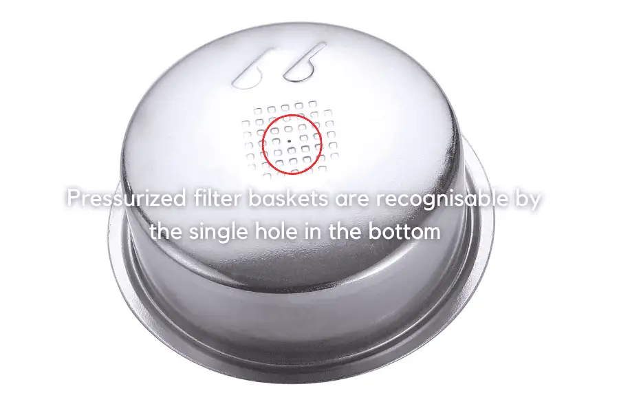 Image of a pressurized filter basket